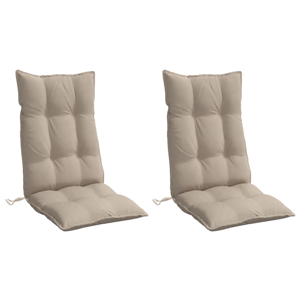 Hochlehner-Auflagen 2 Stk. Taupe Oxford-Gewebe
