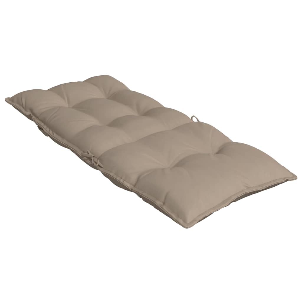 Hochlehner-Auflagen 2 Stk. Taupe Oxford-Gewebe