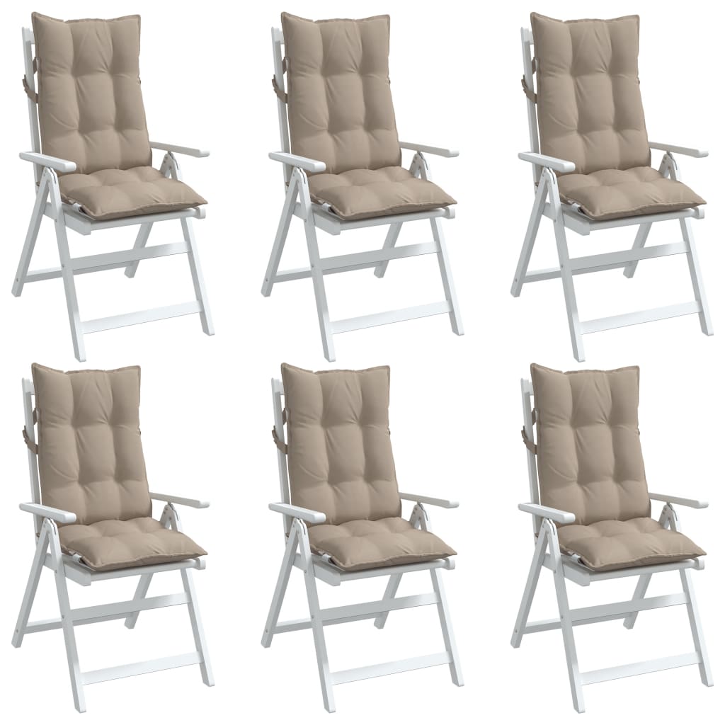 Coussins pour chaises hautes 6 p. Tissu Oxford taupe