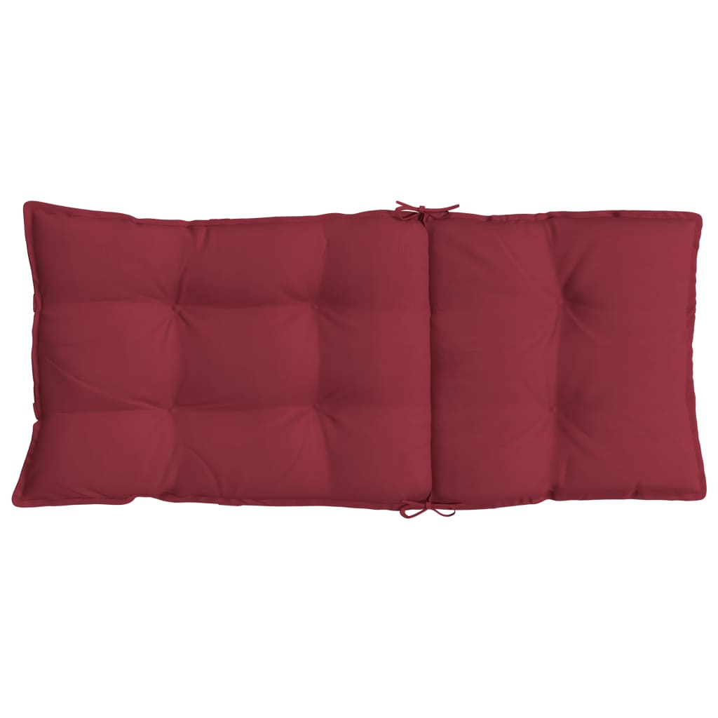 High-back Cushion Pads 2 pc. Wine Red Oxford Fabric
