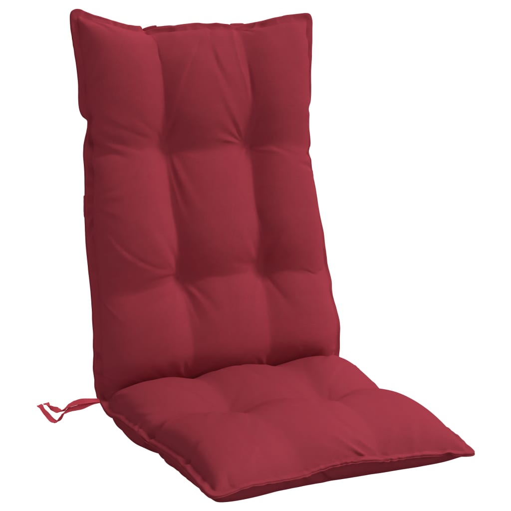 High-Back Cushions 4 pcs. Wine Red Oxford Fabric