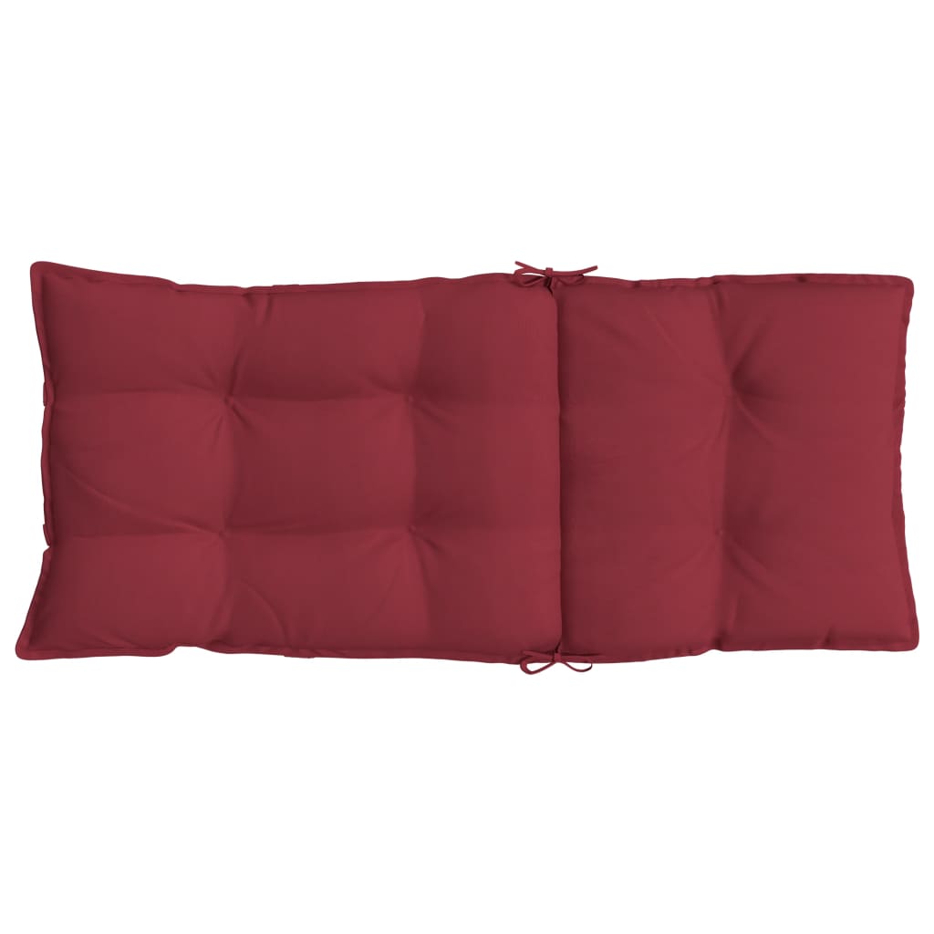 Coussins de dossier haut 6 pces Tissu Oxford rouge bordeaux