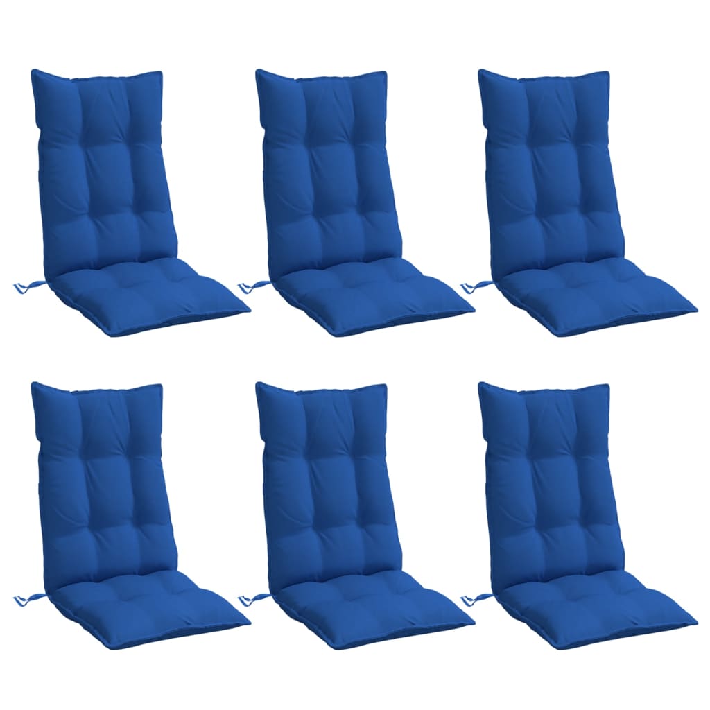 Coussins de chaise haute 6 pièces Bleu roi Tissu Oxford