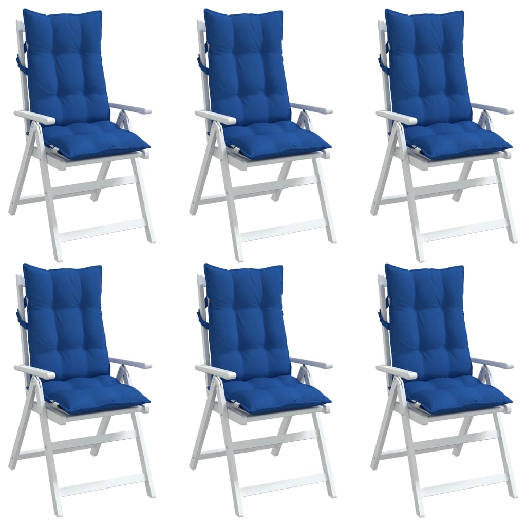 Coussins de chaise haute 6 pièces Bleu roi Tissu Oxford