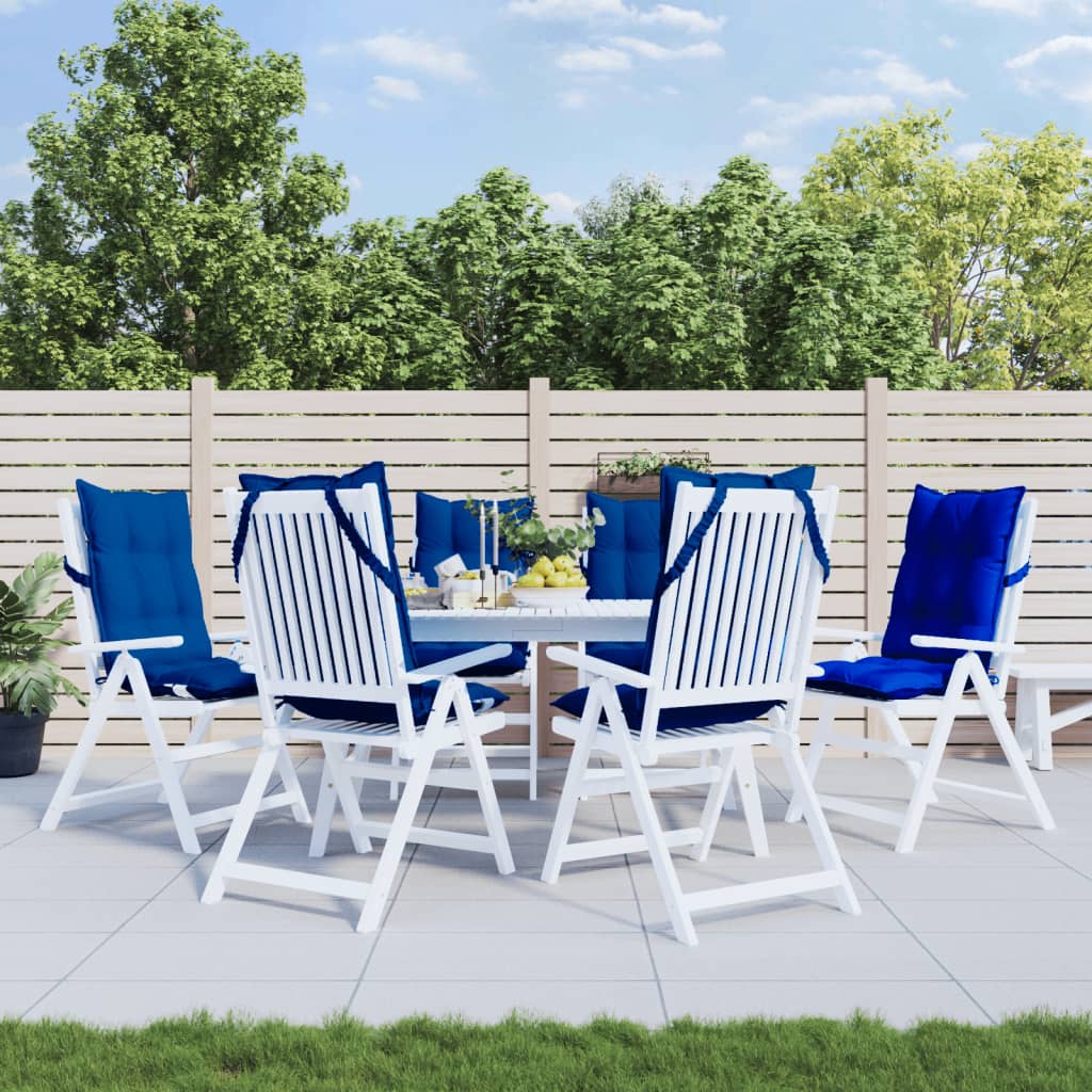 Coussins de chaise haute 6 pièces Bleu roi Tissu Oxford