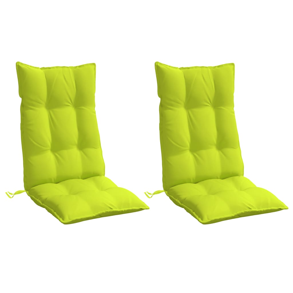High-back cushion pads 2 pcs. Bright green Oxford fabric