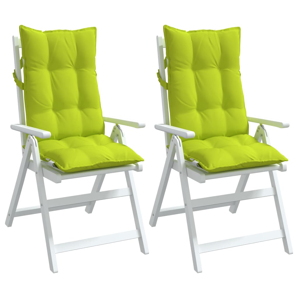 High-back cushion pads 2 pcs. Bright green Oxford fabric