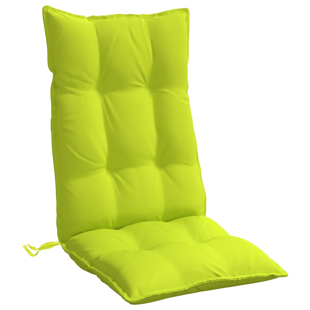 High-back cushion pads 2 pcs. Bright green Oxford fabric