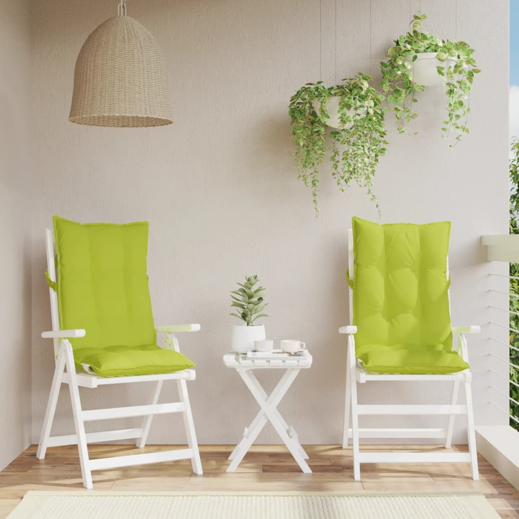 High-back cushion pads 2 pcs. Bright green Oxford fabric