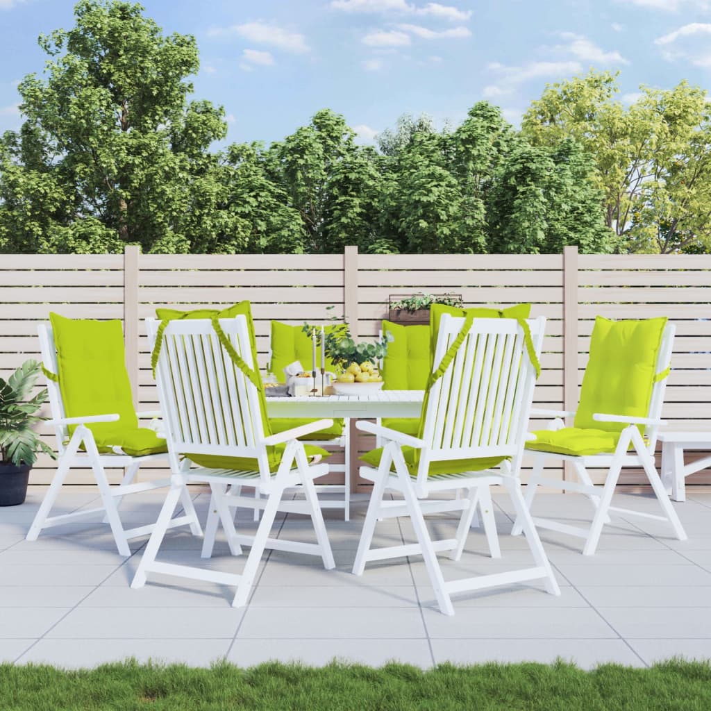 Coussins pour chaises longues 6 pièces Vert flashy Tissu Oxford