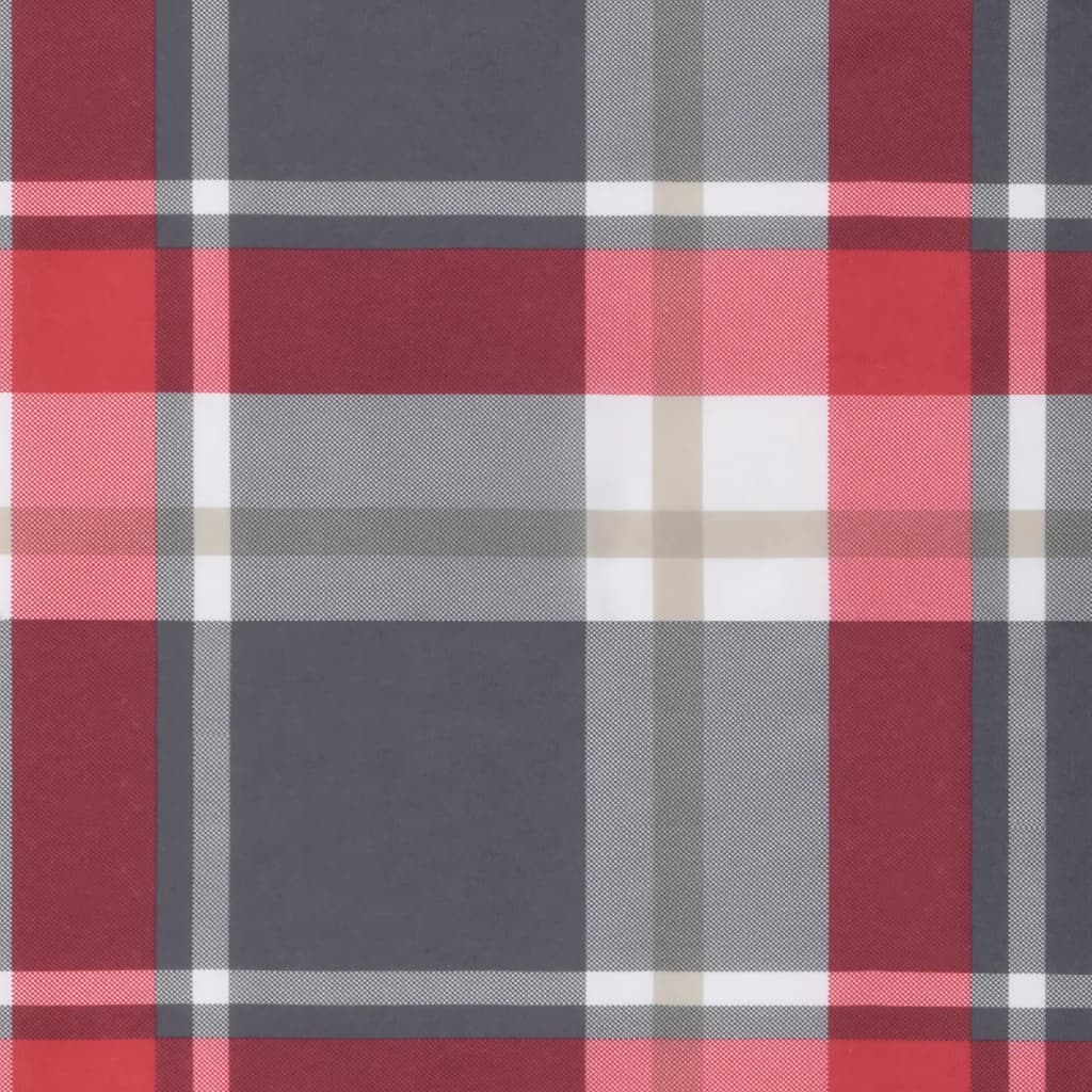 High-back cushion pads 6 pcs. Red checkered Oxford fabric