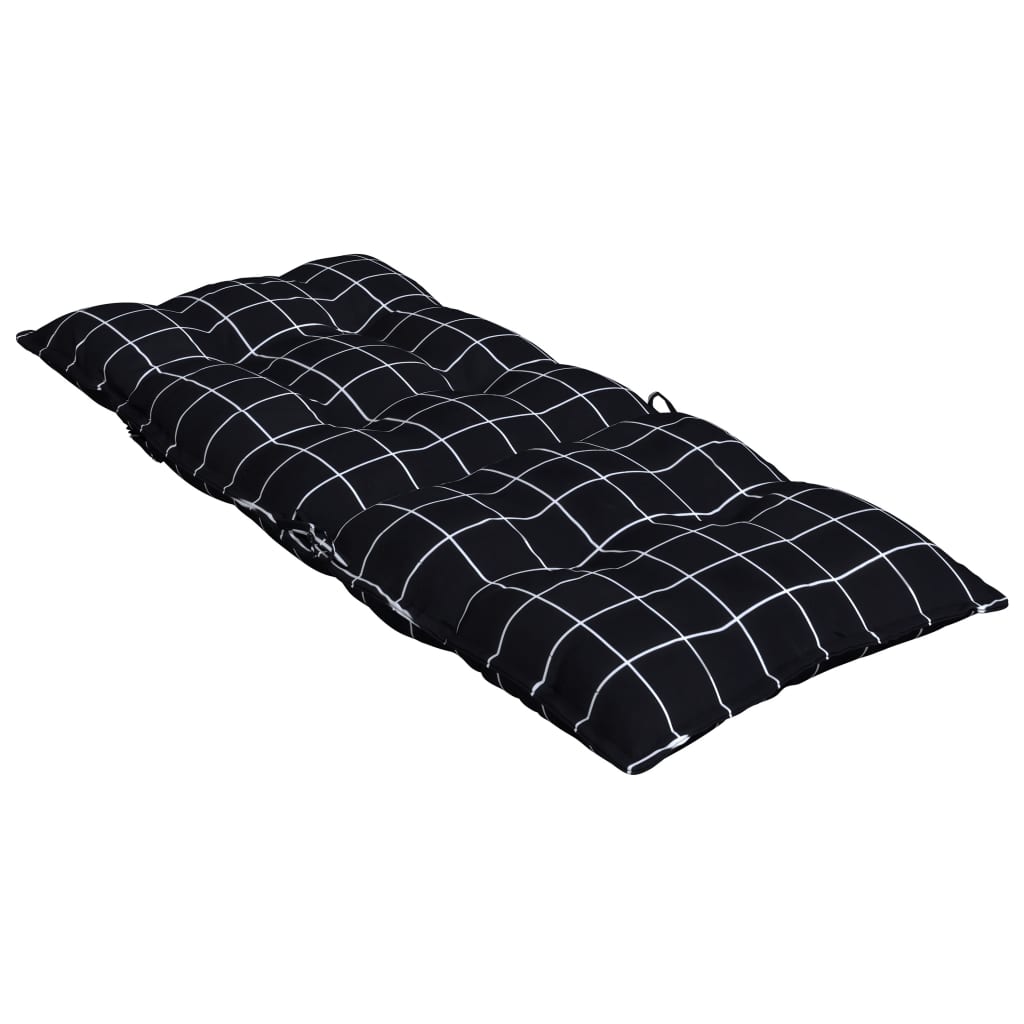 High-back cushion pads, 2 pc. Black checkered fabric
