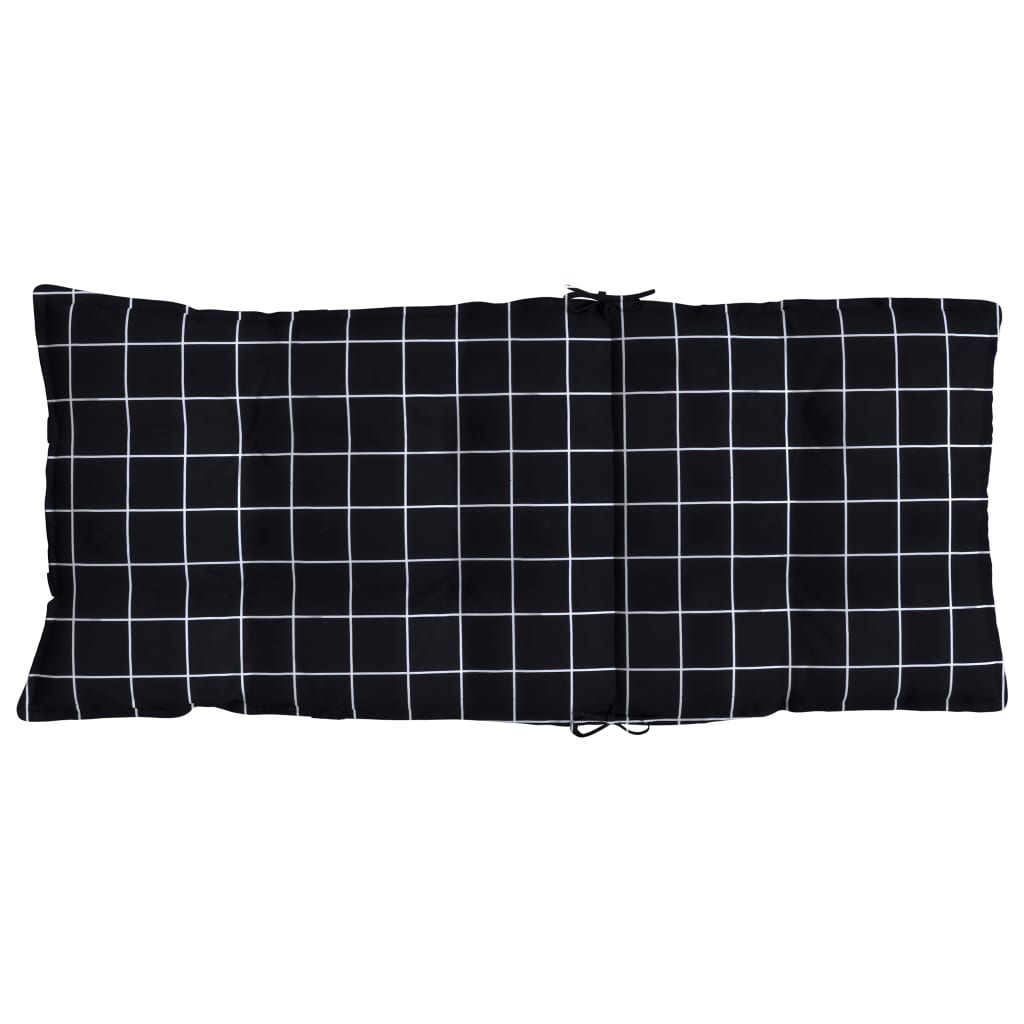 High-back cushion pads, 2 pc. Black checkered fabric