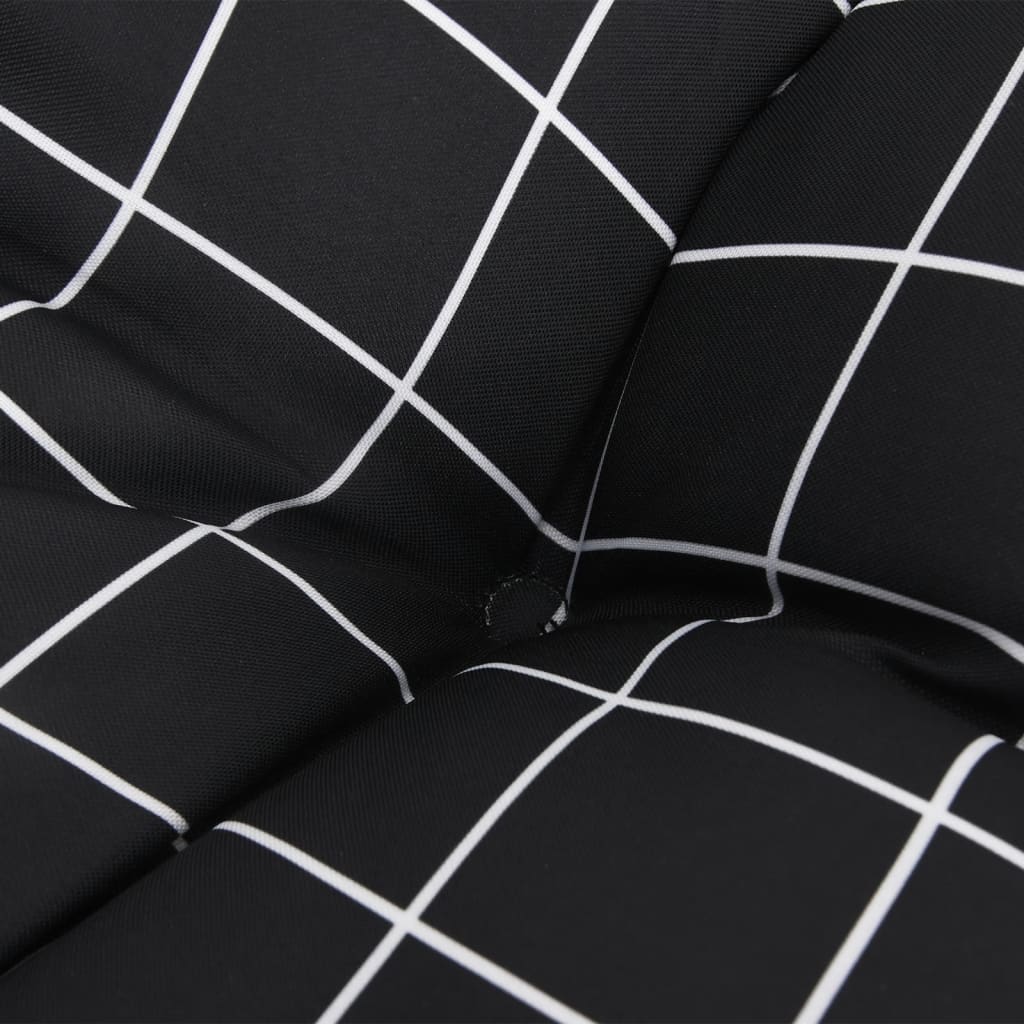 High-back cushion pads, 2 pc. Black checkered fabric
