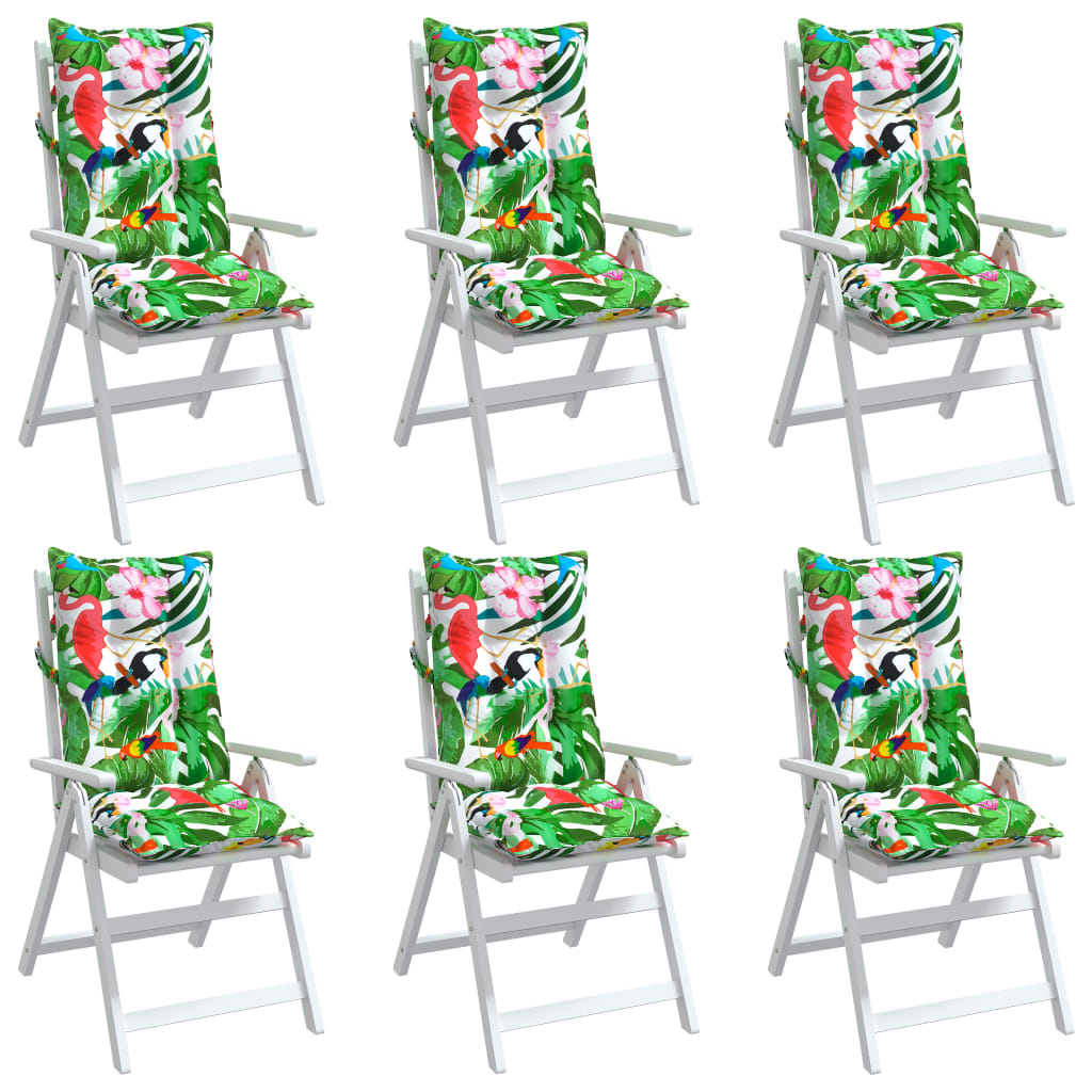 Coussins pour chaises longues 6 pcs. Tissu Oxford multicolore
