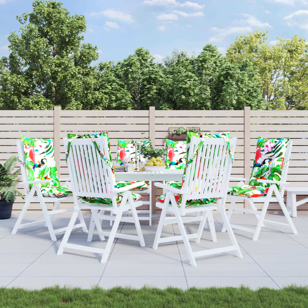 Coussins pour chaises longues 6 pcs. Tissu Oxford multicolore