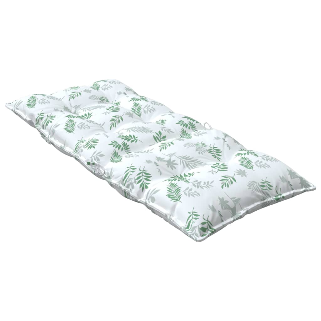 Coussins pour chaises longues 4 pcs motif feuilles Tissu Oxford