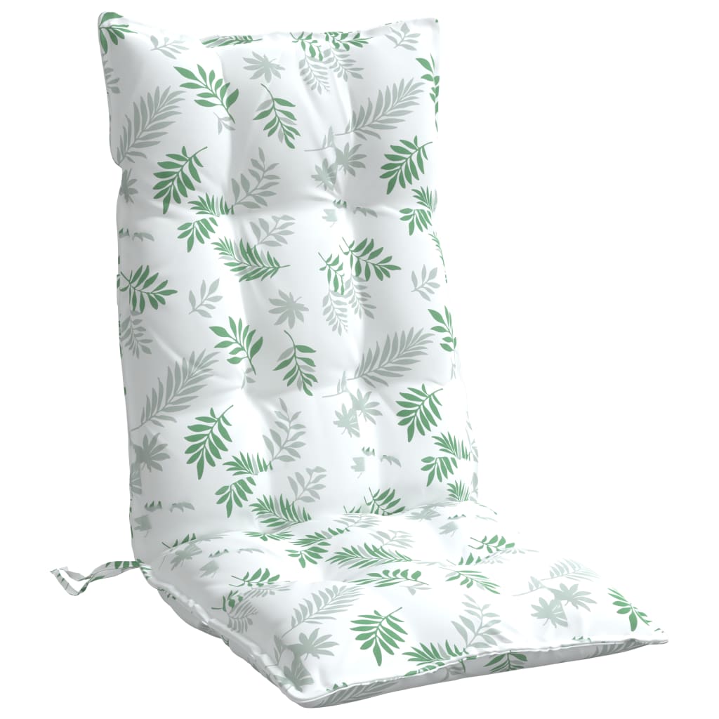 Coussins pour chaises longues 6 pcs Motif feuilles Tissu Oxford