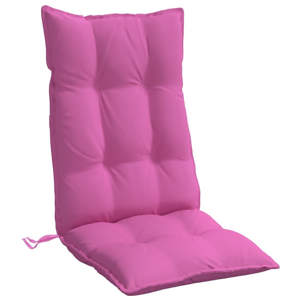 Coussins pour chaises longues à dossier haut 4 p. Tissu Oxford rose