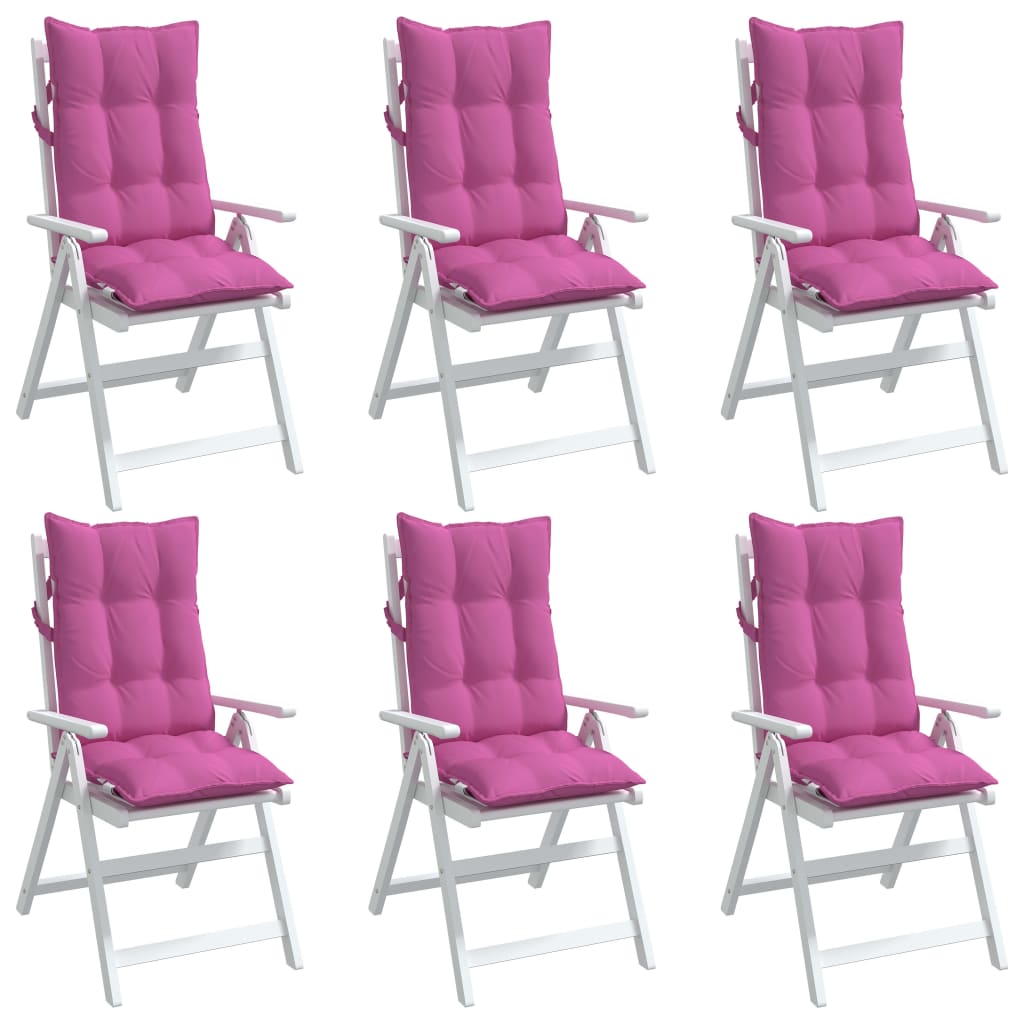 Coussins pour chaises longues 6 pcs. Tissu Oxford rose
