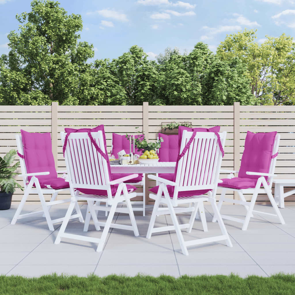 Coussins pour chaises longues 6 pcs. Tissu Oxford rose