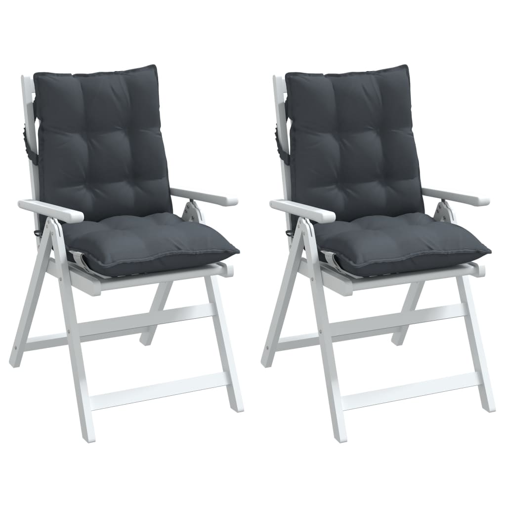 Coussins pour chaises basses 2 p. Tissu Oxford anthracite
