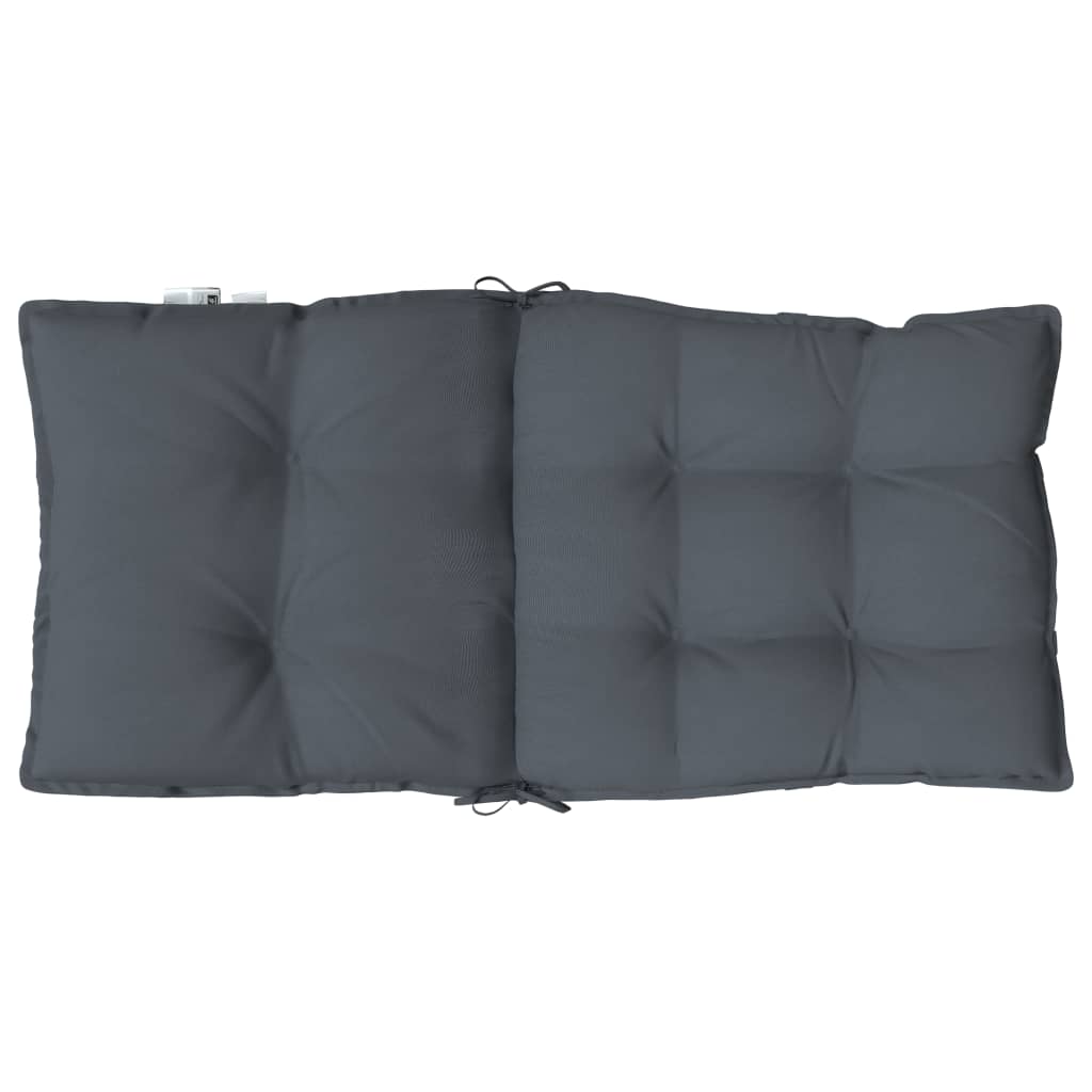 Coussins pour chaises basses 2 p. Tissu Oxford anthracite
