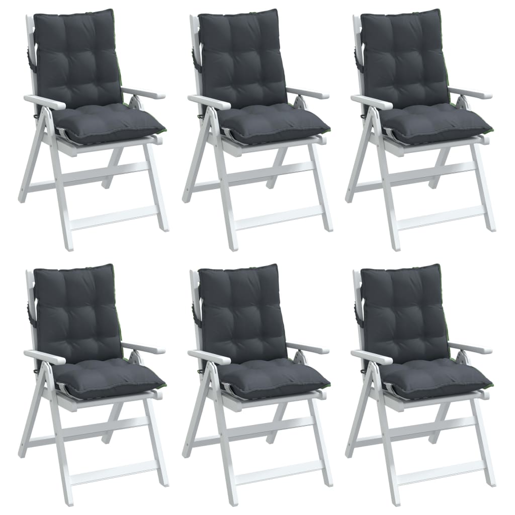 Coussins pour chaises basses 6 pièces anthracite tissu Oxford