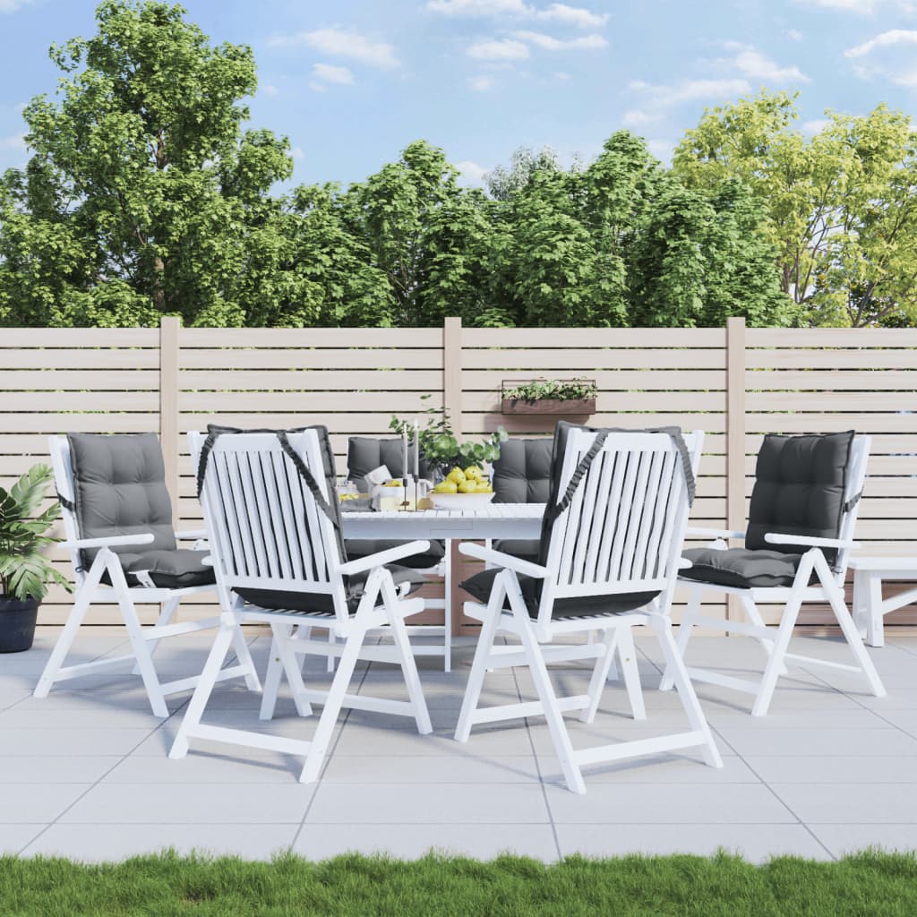 Coussins pour chaises basses 6 pièces anthracite tissu Oxford