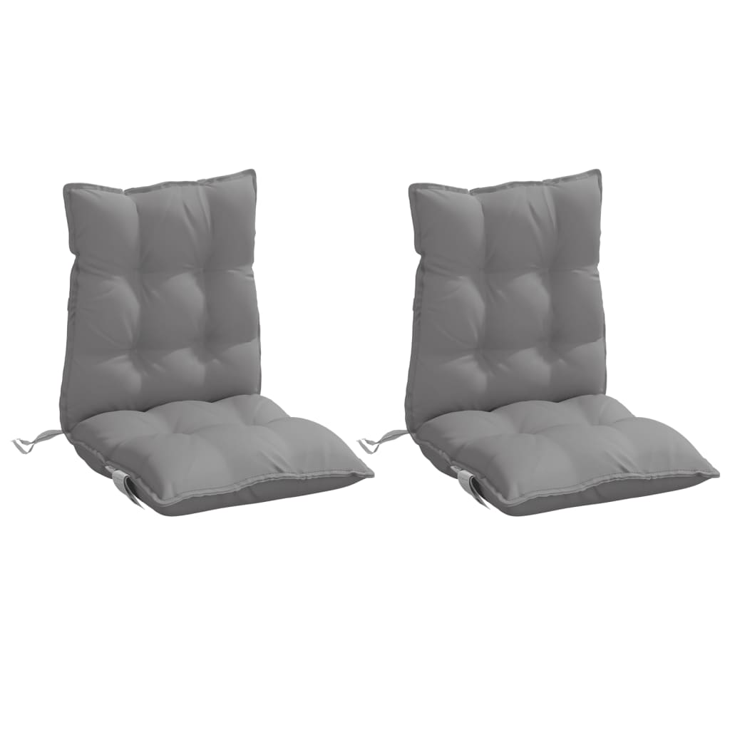 Low-back cushion pads 2 pcs. Grey Oxford fabric
