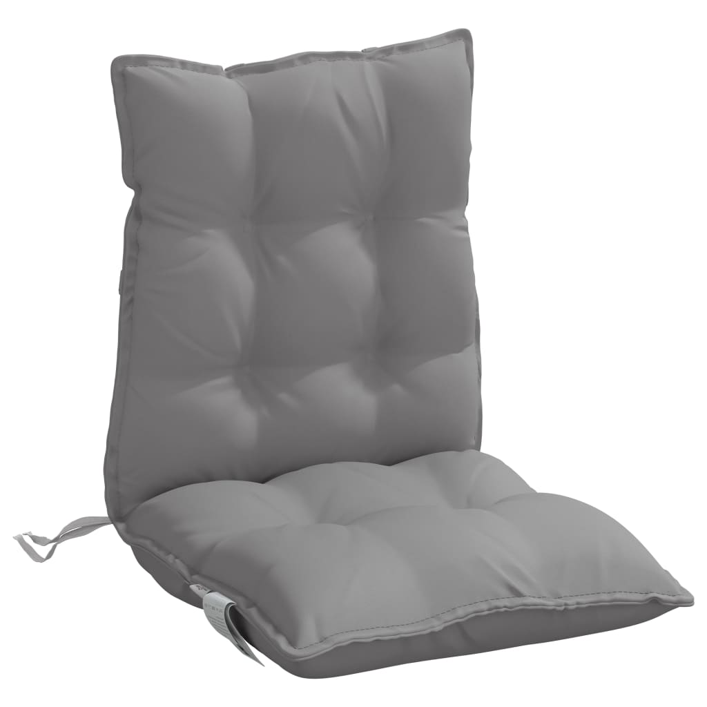 Low-back cushion pads 2 pcs. Grey Oxford fabric