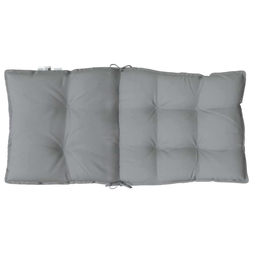 Low-back cushion pads 2 pcs. Grey Oxford fabric