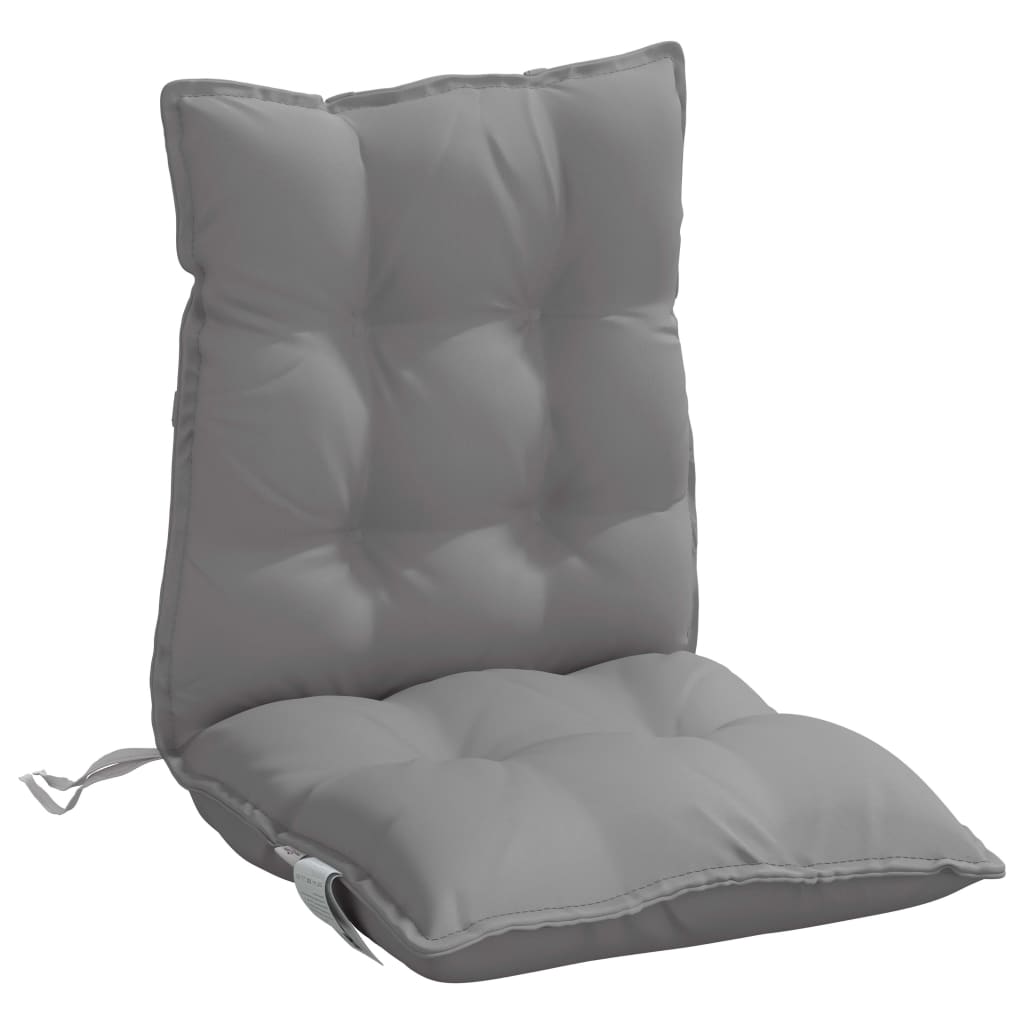 Low-back cushions 6 pcs. Grey Oxford fabric