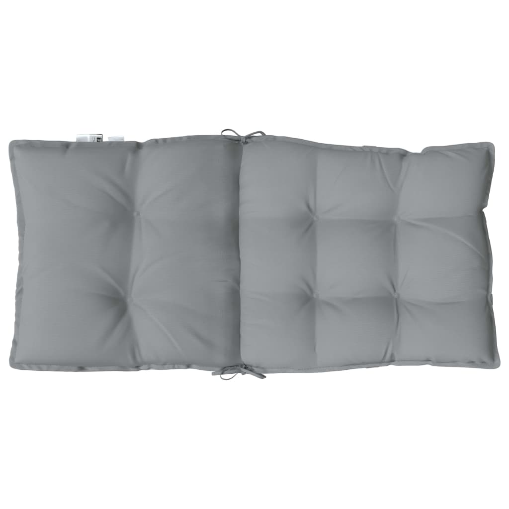 Low-back cushions 6 pcs. Grey Oxford fabric