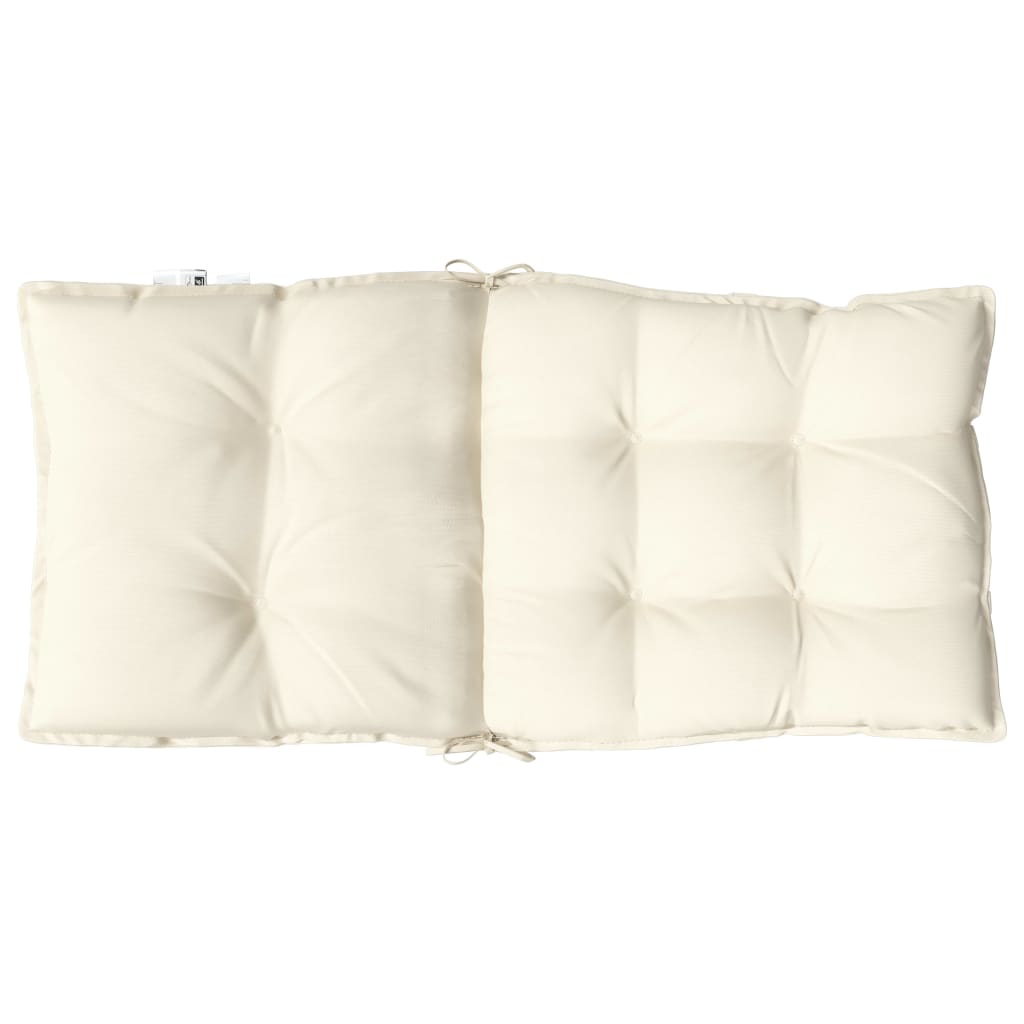 Coussins pour chaises basses 4 p. Tissu Oxford crème