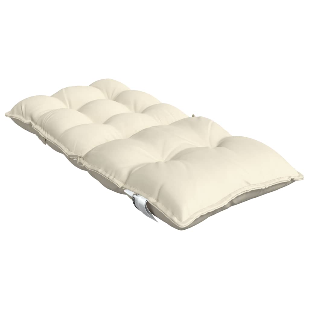 Low-back chair cushions 6 pcs. Cream Oxford fabric