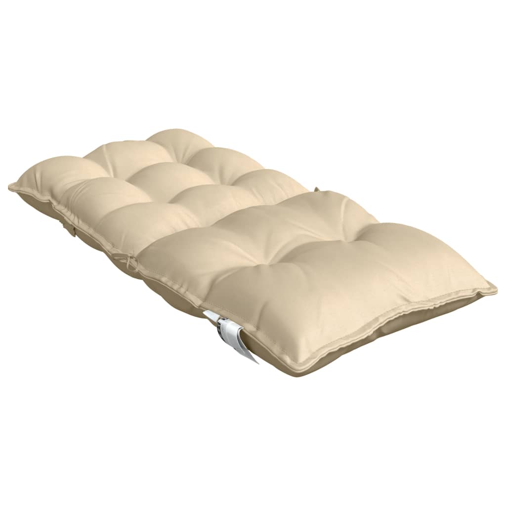 Low-back Cushion Pads 4 pc. Beige Oxford Fabric