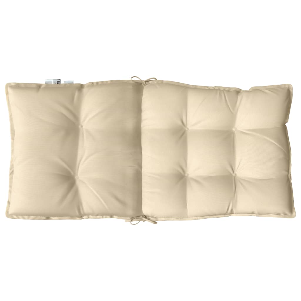 Low-back Cushion Pads 4 pc. Beige Oxford Fabric