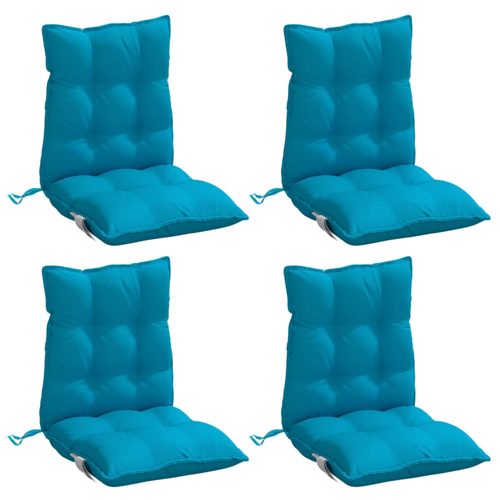 Coussins de chaise basse 4 p. Bleu clair Tissu Oxford