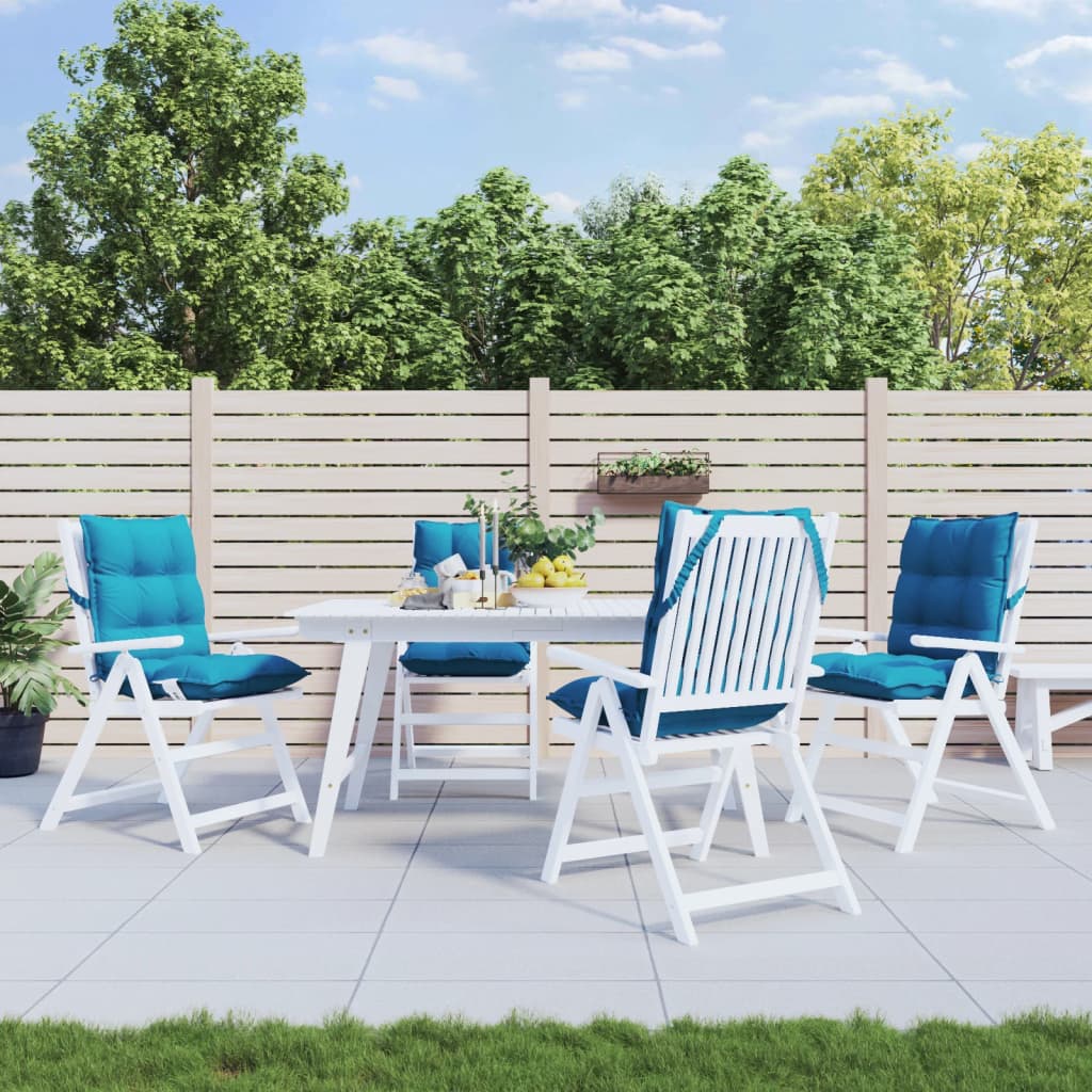 Coussins de chaise basse 4 p. Bleu clair Tissu Oxford