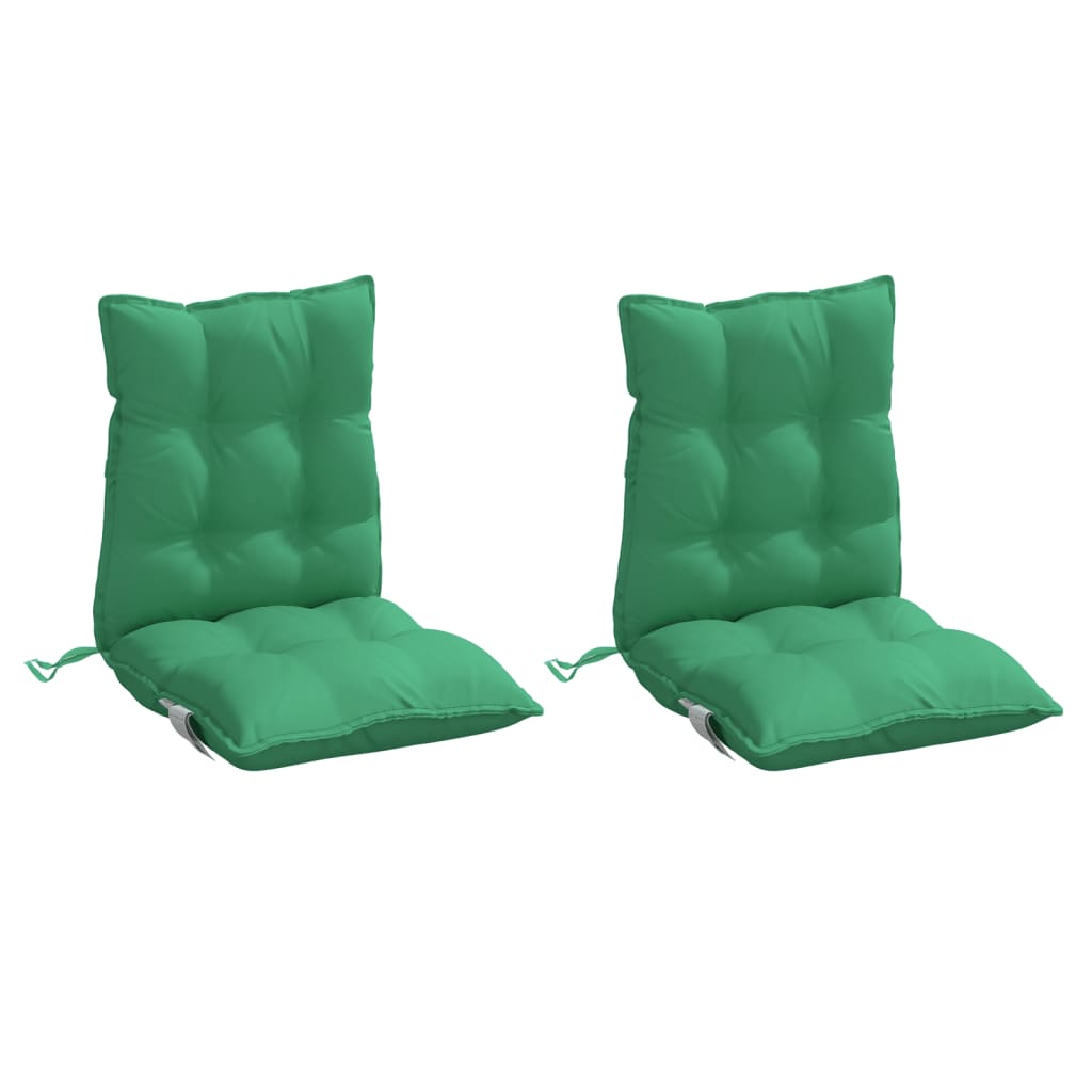 Low-back cushions 2 pcs. Green Oxford fabric