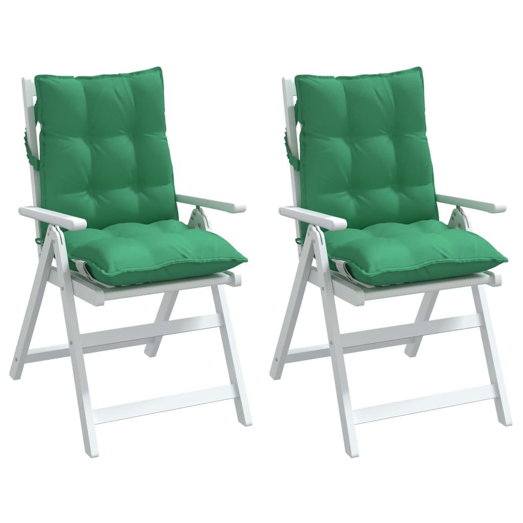 Low-back cushions 2 pcs. Green Oxford fabric
