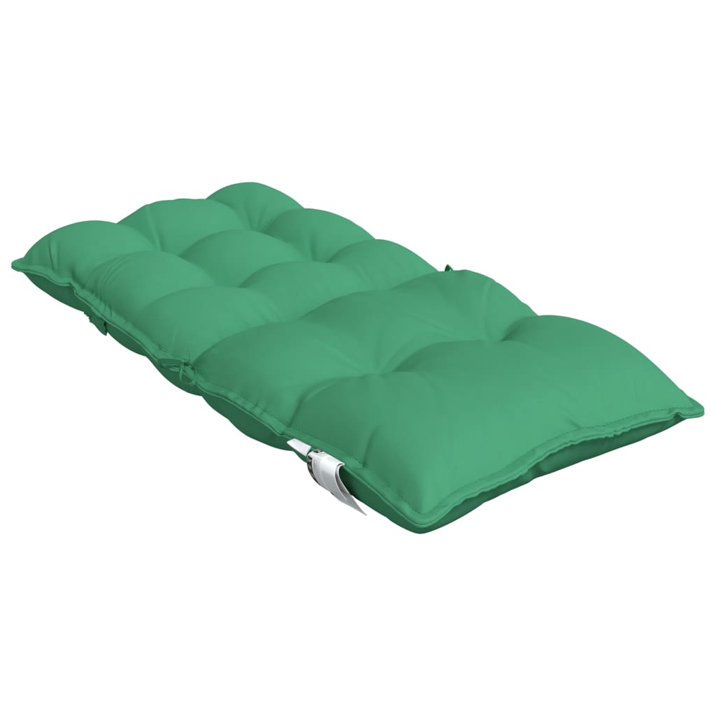 Low-back chair cushions 6 pcs. Green Oxford fabric
