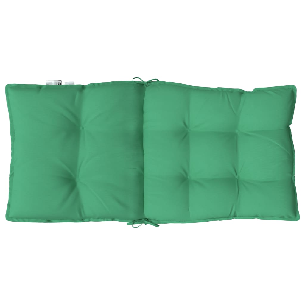 Low-back chair cushions 6 pcs. Green Oxford fabric
