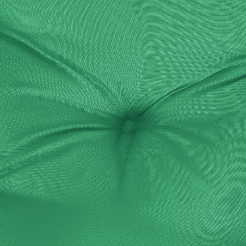 Low-back chair cushions 6 pcs. Green Oxford fabric
