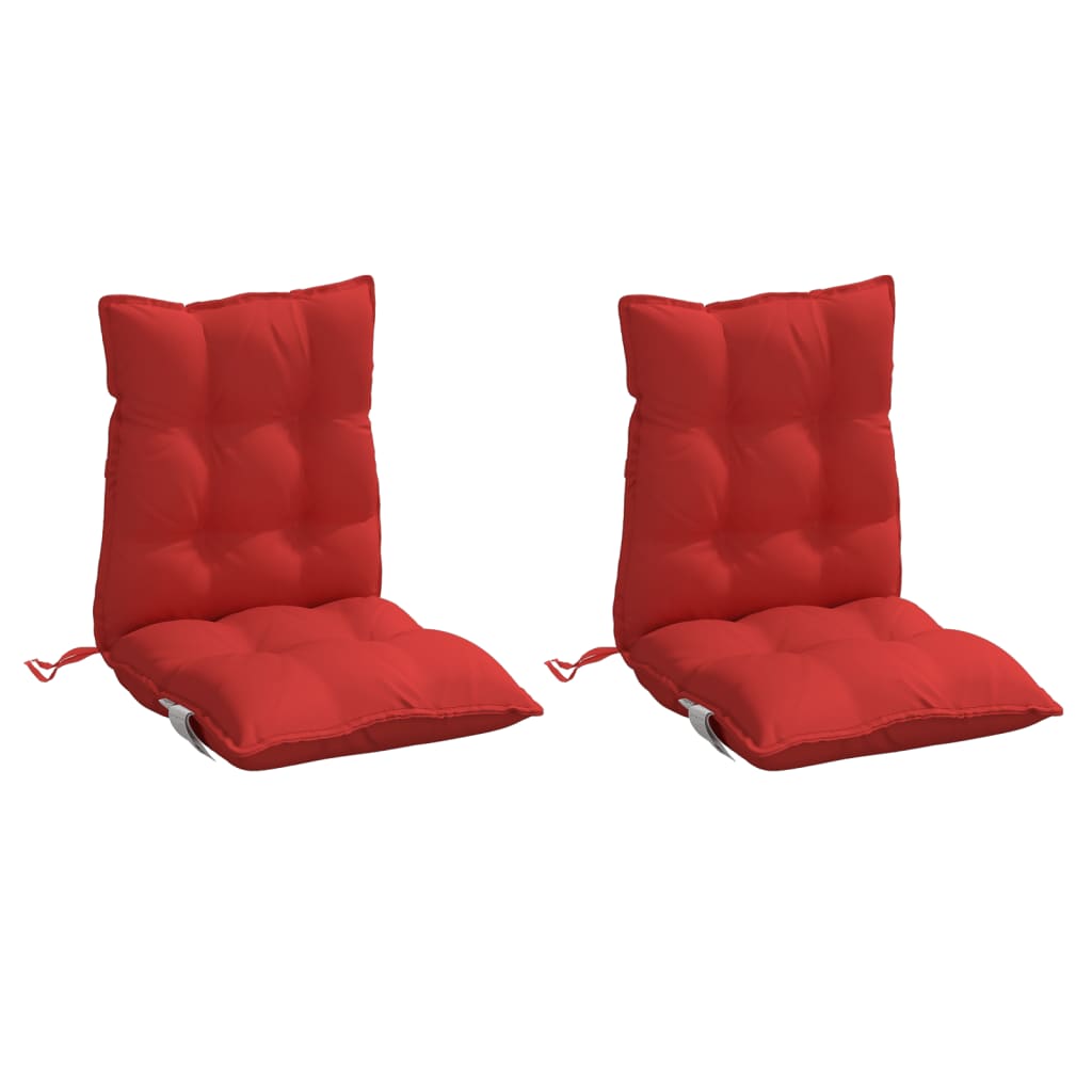 Coussins pour chaises basses 2 p. Rouge Tissu Oxford