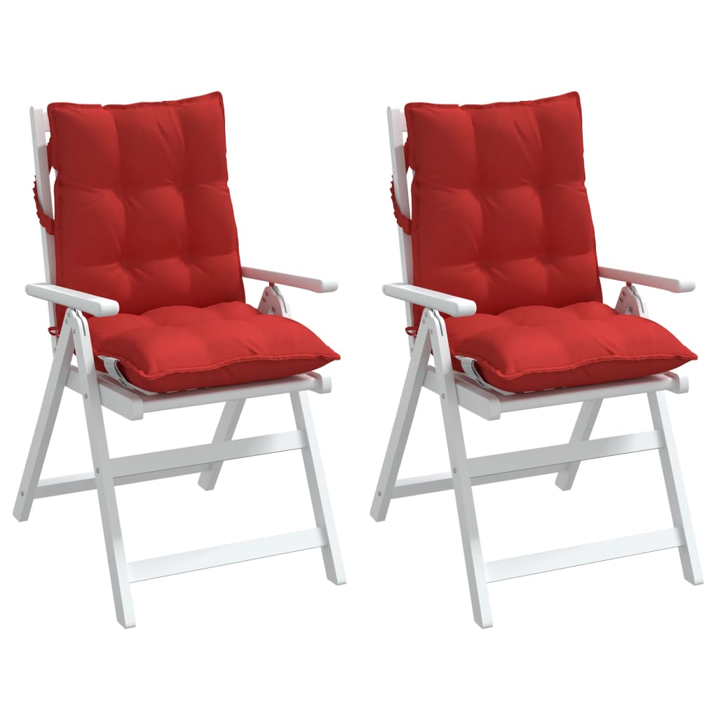 Coussins pour chaises basses 2 p. Rouge Tissu Oxford