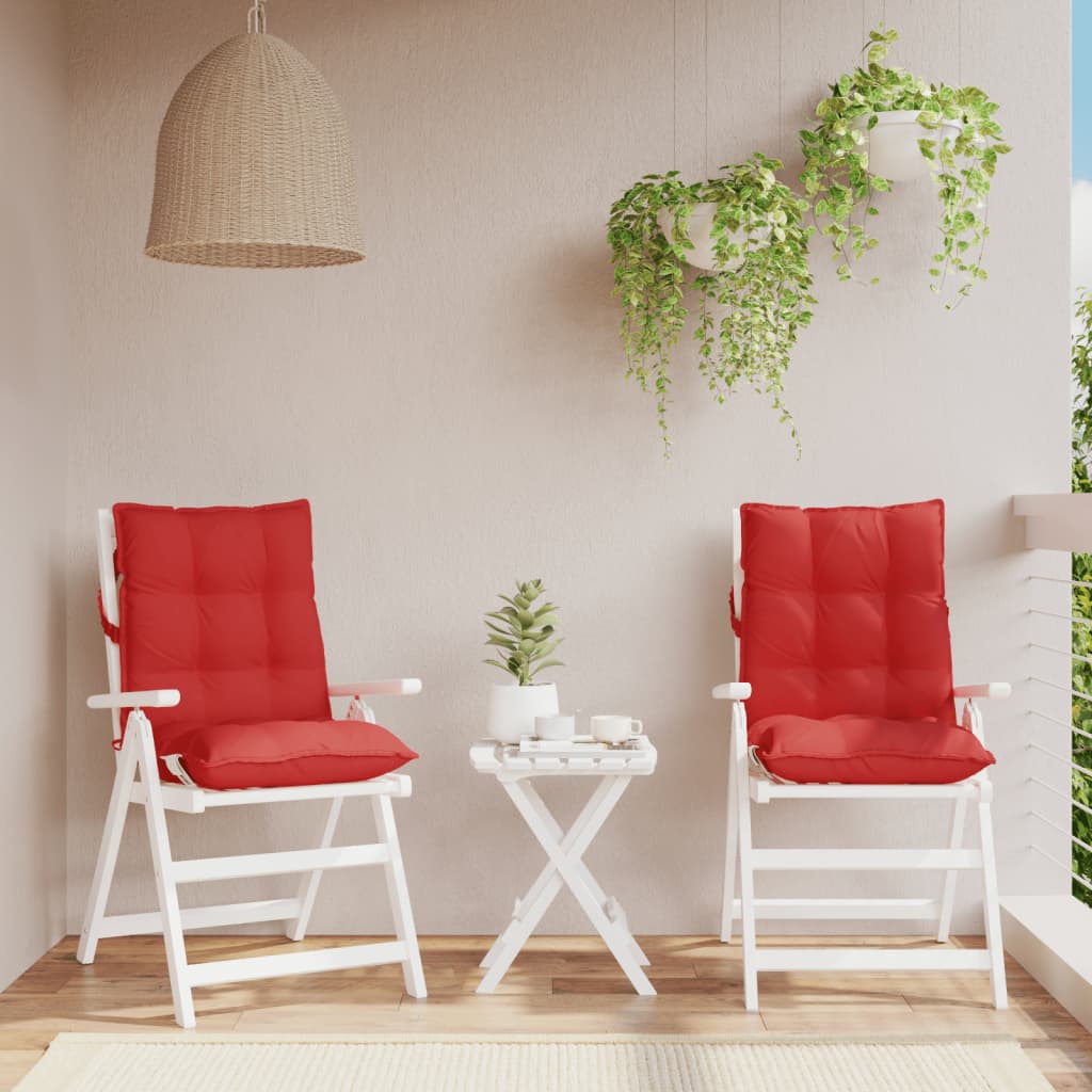 Coussins pour chaises basses 2 p. Rouge Tissu Oxford