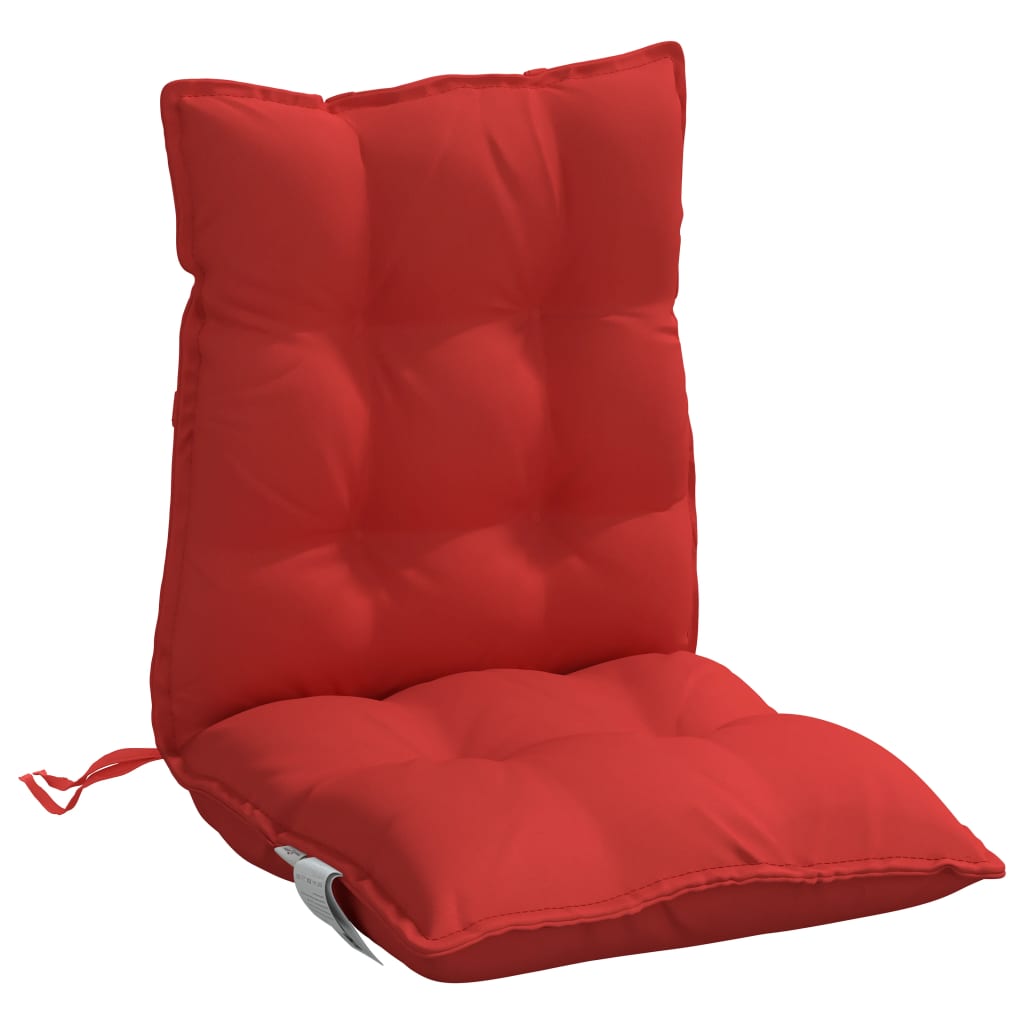 Low-back cushions 6 pcs. Red Oxford fabric