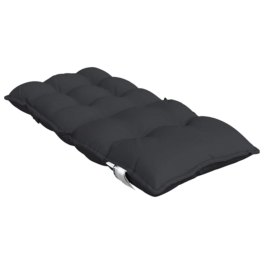 Low-back cushions 2 pcs. Black Oxford fabric